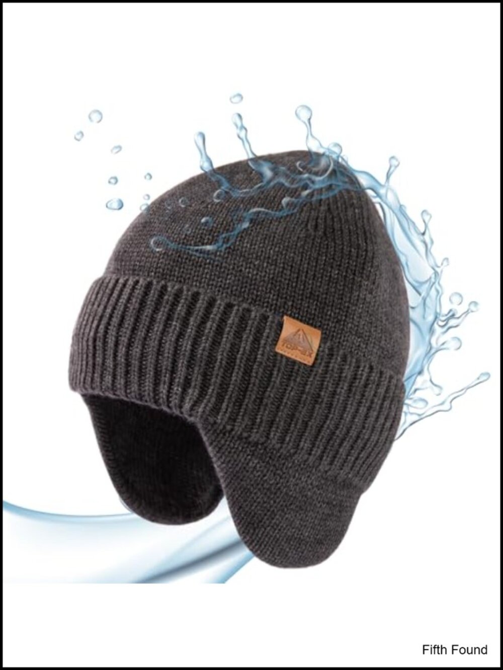 Waterproof Merino Wool Ear Flap Beanie - Winter Hat